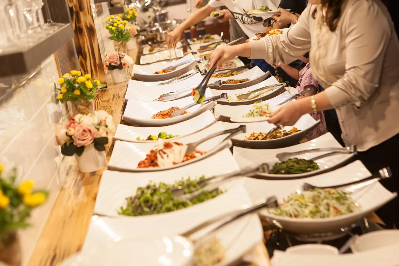 buffet, korean food, wedding ceremony, food, reception, restaurant, table, happy birthday, congrats, dining, event, catering, plate, kettering. Profit margins and the break-even math behind a catering event